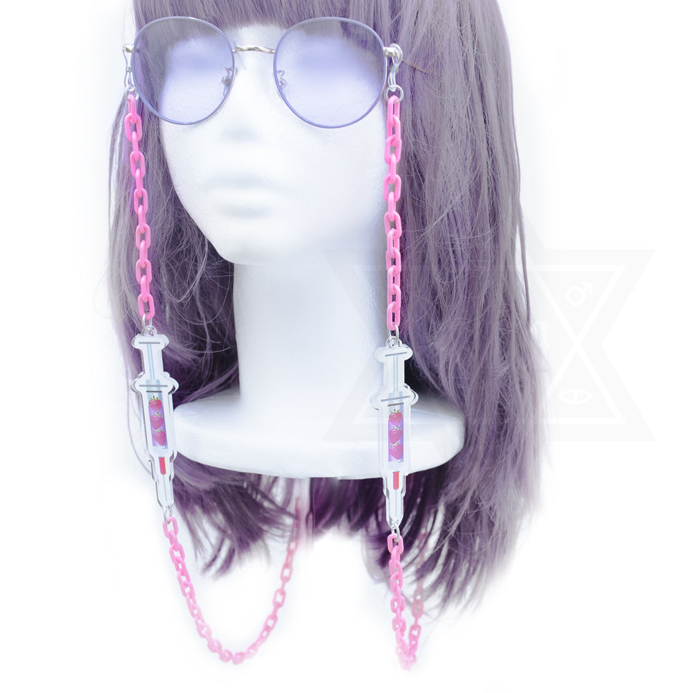 Strawberry injection glasses chain