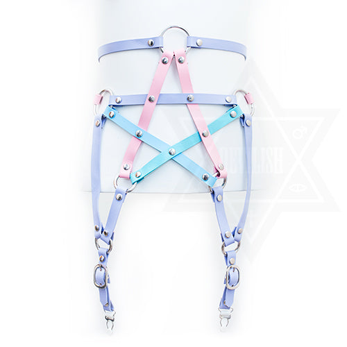 Pastel pentagram garter belt