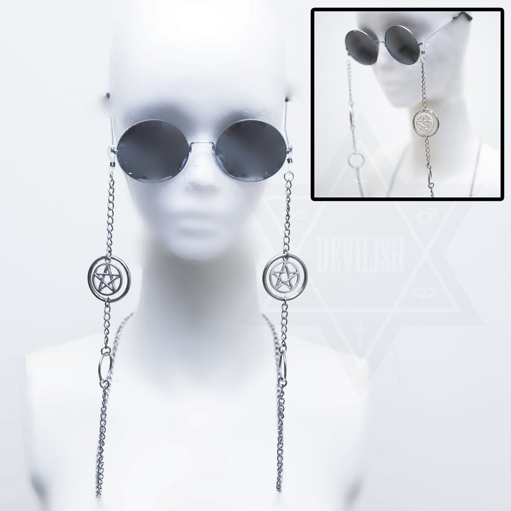 Pentagram chained glasses chain
