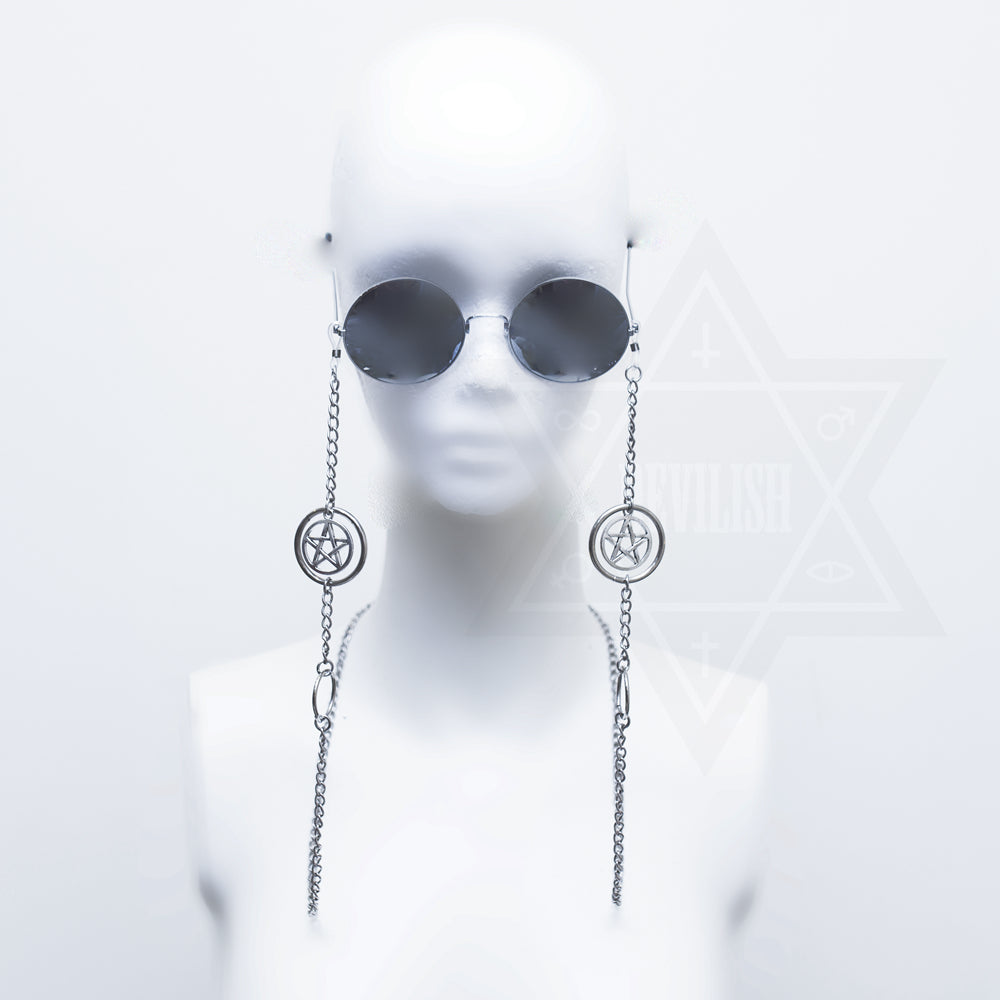 Pentagram chained glasses chain