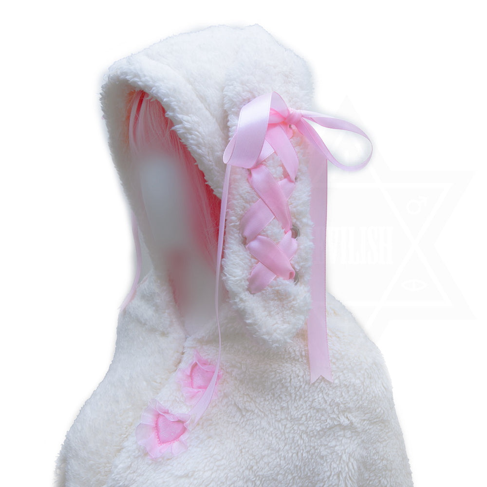 Baby bunny hooded cape