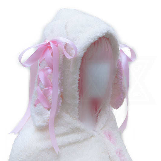 Baby bunny hooded cape