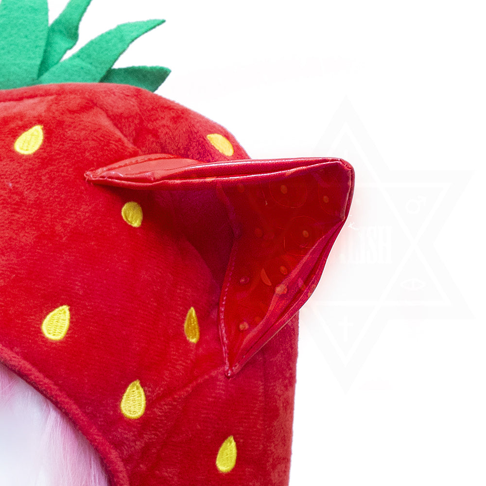 Strawberry kitten hat