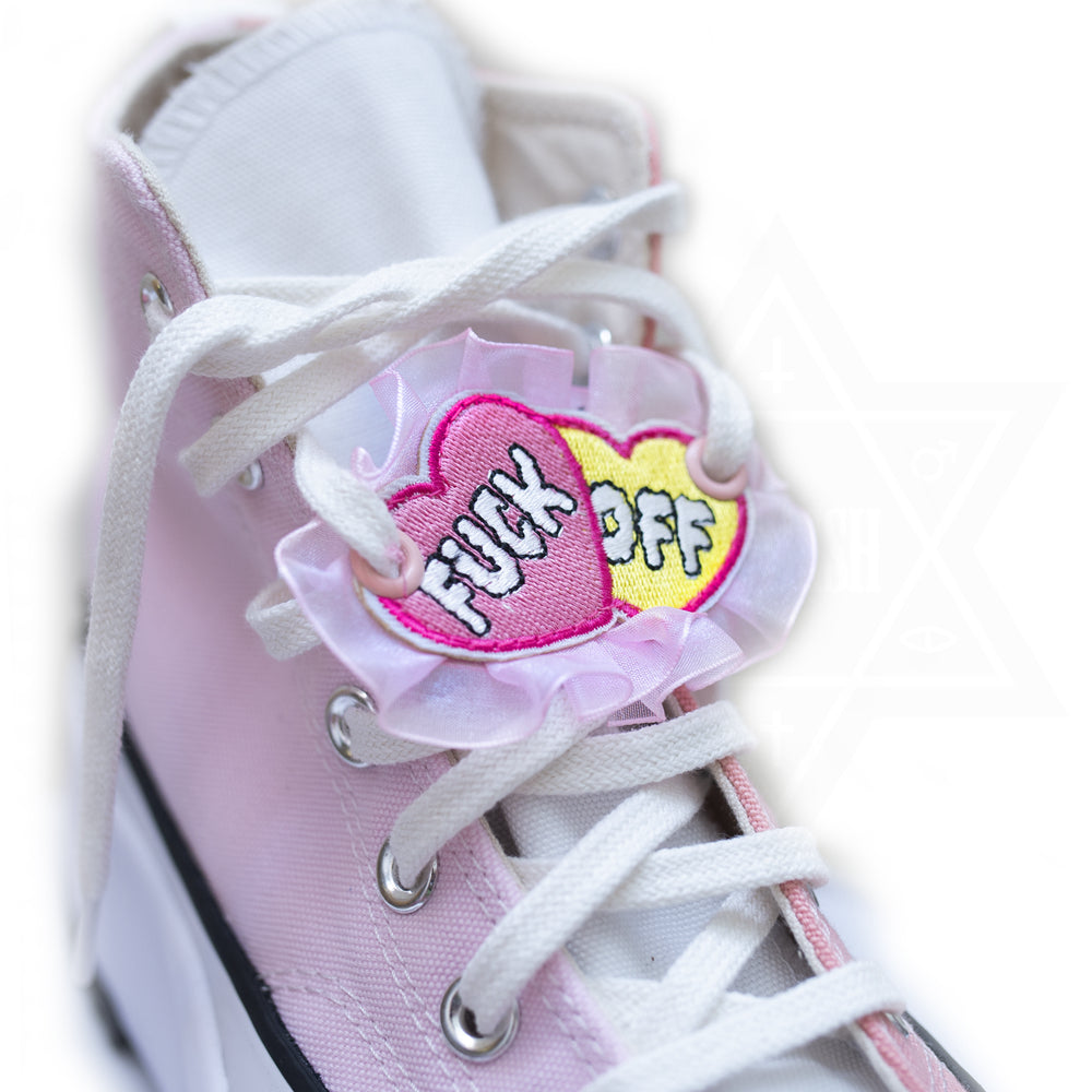 Punky heart shoe accessory