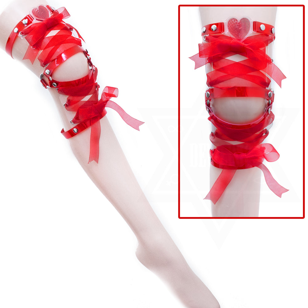 Strawberry heart leg harness