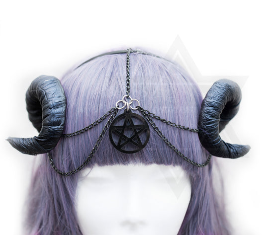 Pentagram horns hairband*