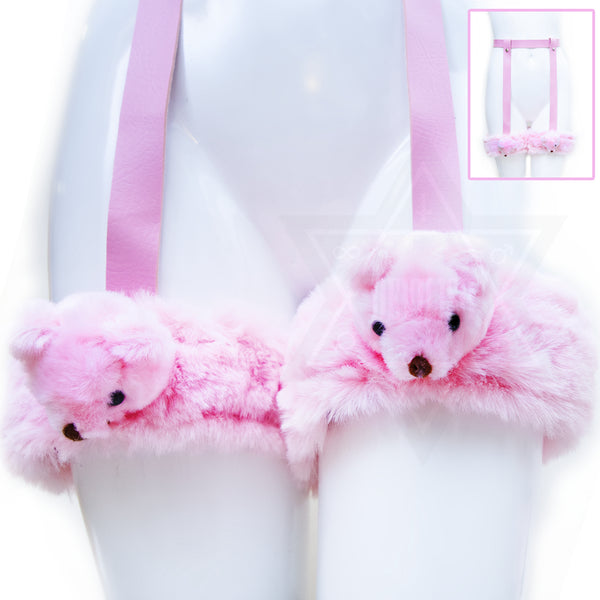 Pink little bears garter belt