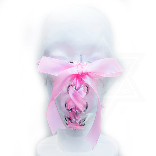 Pink ribbon transparent mask