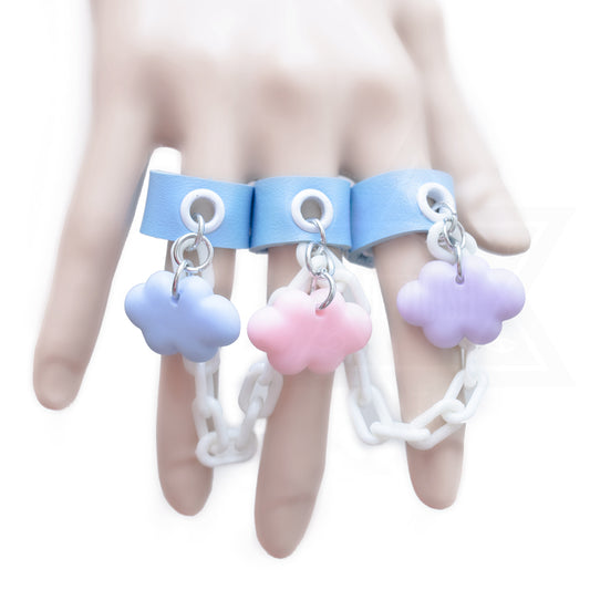 Pastel sky rings set