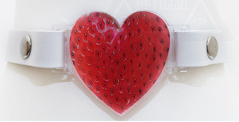 strawberry heart choker/garter
