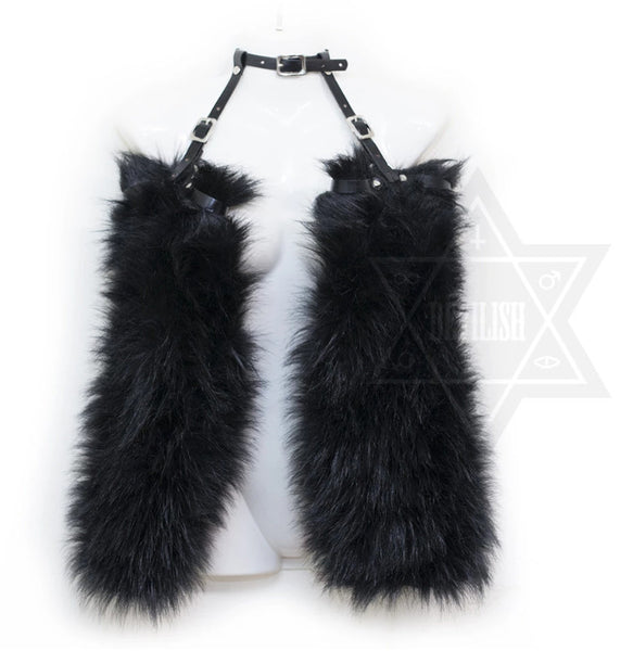 Fur Sleeves harness(White,Black)*