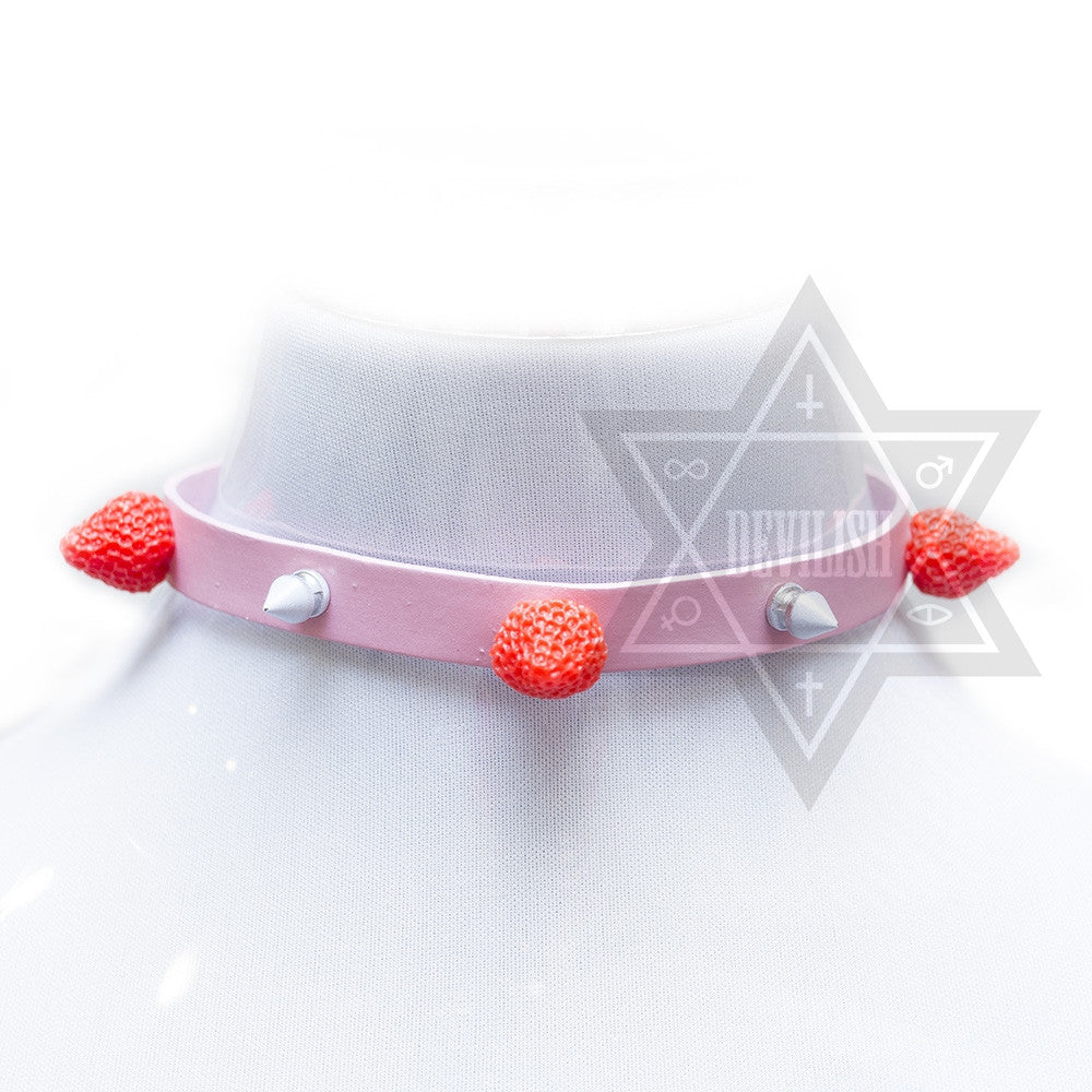 Strawberry cake choker(Pink/Black)*