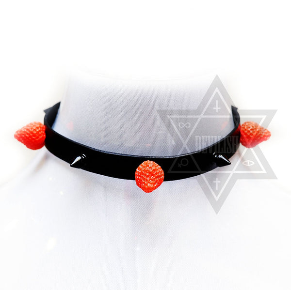 Strawberry cake choker(Pink/Black)