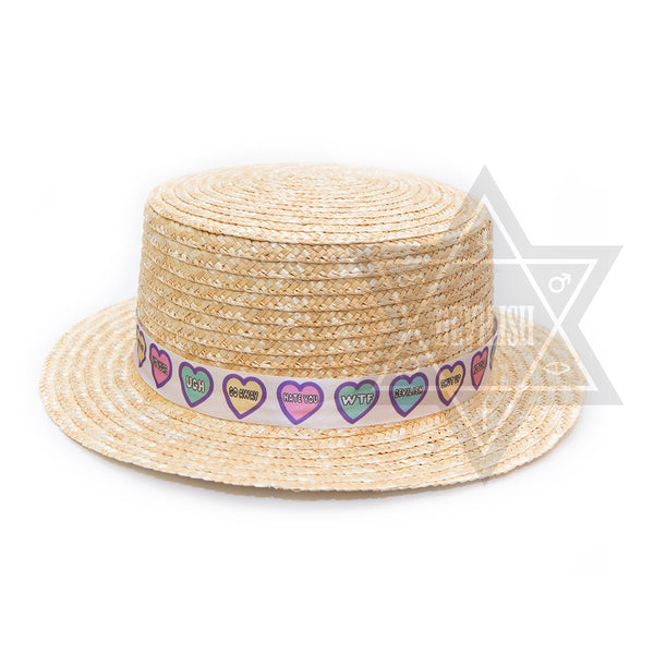 PUNKY HEART STRAW HAT