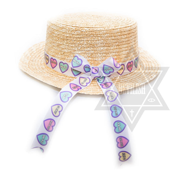 PUNKY HEART STRAW HAT