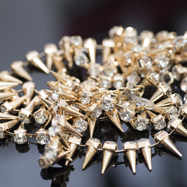 Sparkling spikes glasses chain(Silver,Gold)
