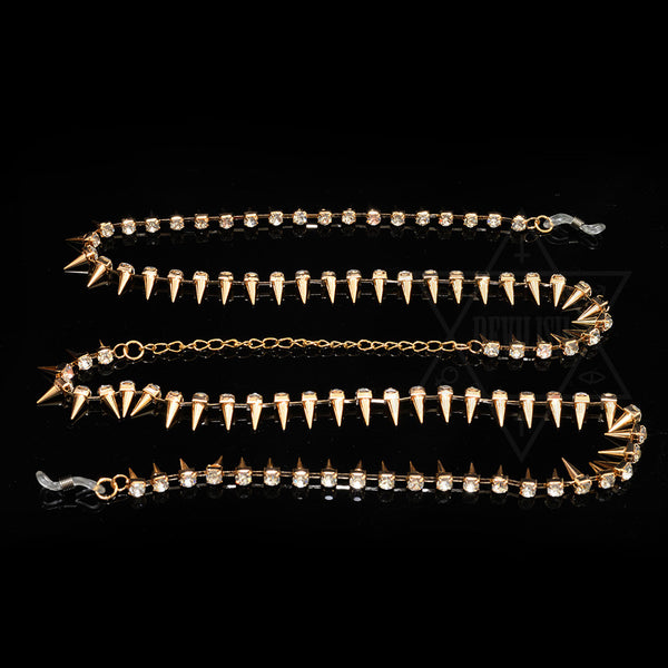 Sparkling spikes glasses chain(Silver,Gold)
