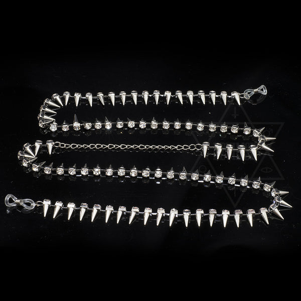 Sparkling spikes glasses chain(Silver,Gold)