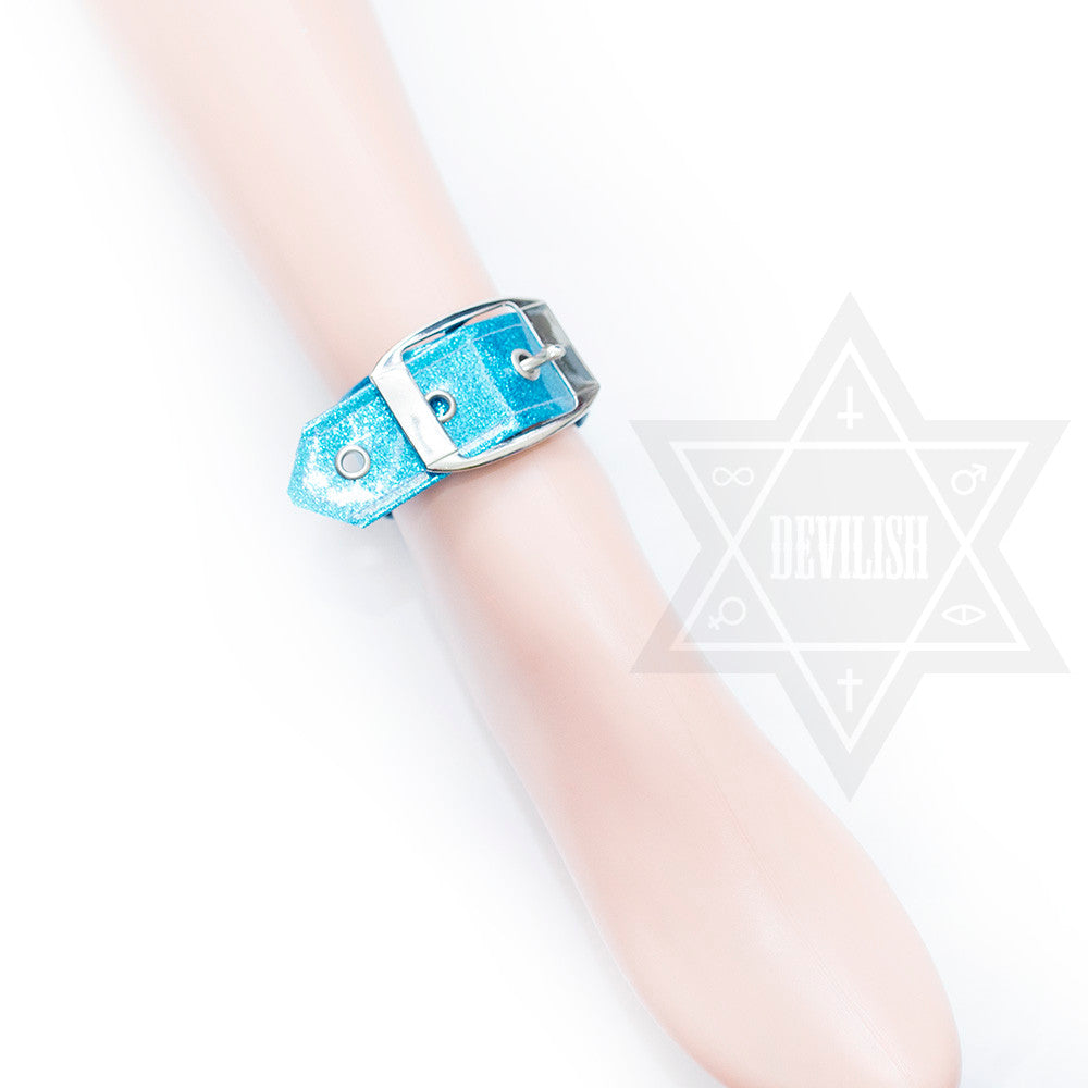 Glitter Choker/Ankle Cuff(Blue,Pink)