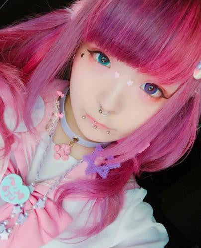 pink gas mask choker*