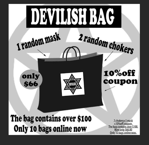 10%off coupon+ 2random chokers+1random mask